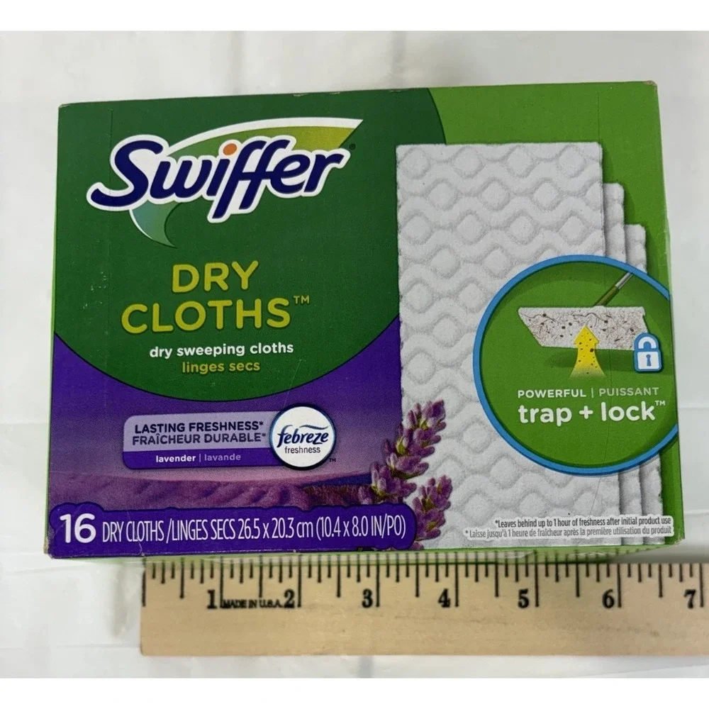 Swiffer Sweeper Dry Sweeping Pad Floor Mopping Cleaning Refills ~ Lavender 16 Ct